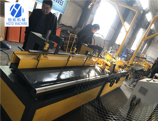 เครื่องผลิตรั้วการเชื่อมโยงโซ่ป้องกันการกัดกร่อน PLC Multiscene