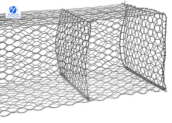 Gabion Box ลวดตาข่ายหกเหลี่ยม 100x120 มม. ทนไฟเป็นมิตรกับสิ่งแวดล้อม